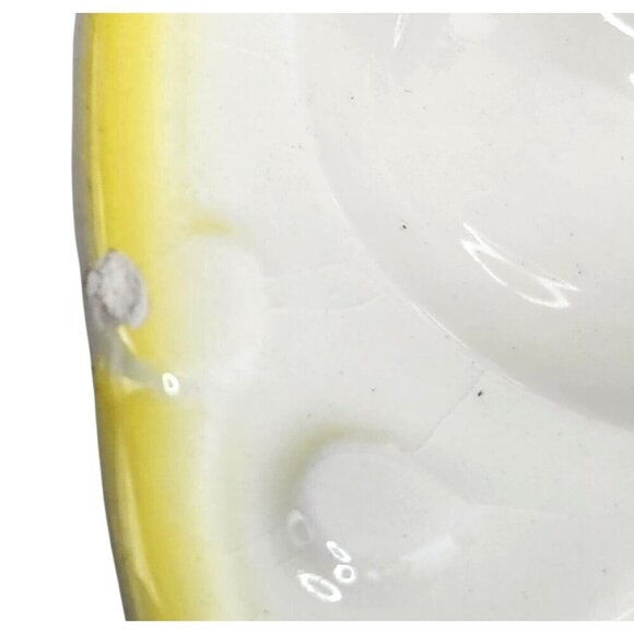 Chicken Deviled Egg Plate With 12 Egg Slots & Yellow Trim Easter Holiday Summer - Picture 3 of 12